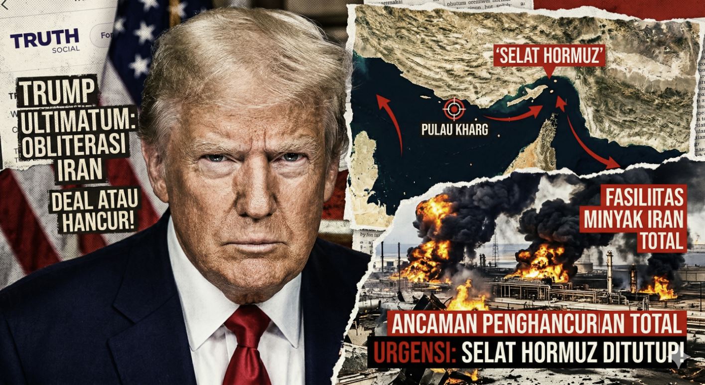 Tak Ada Kesepakatan Damai, Trump Ancam Ratakan Ladang Minyak dan Pulau Kharg Iran